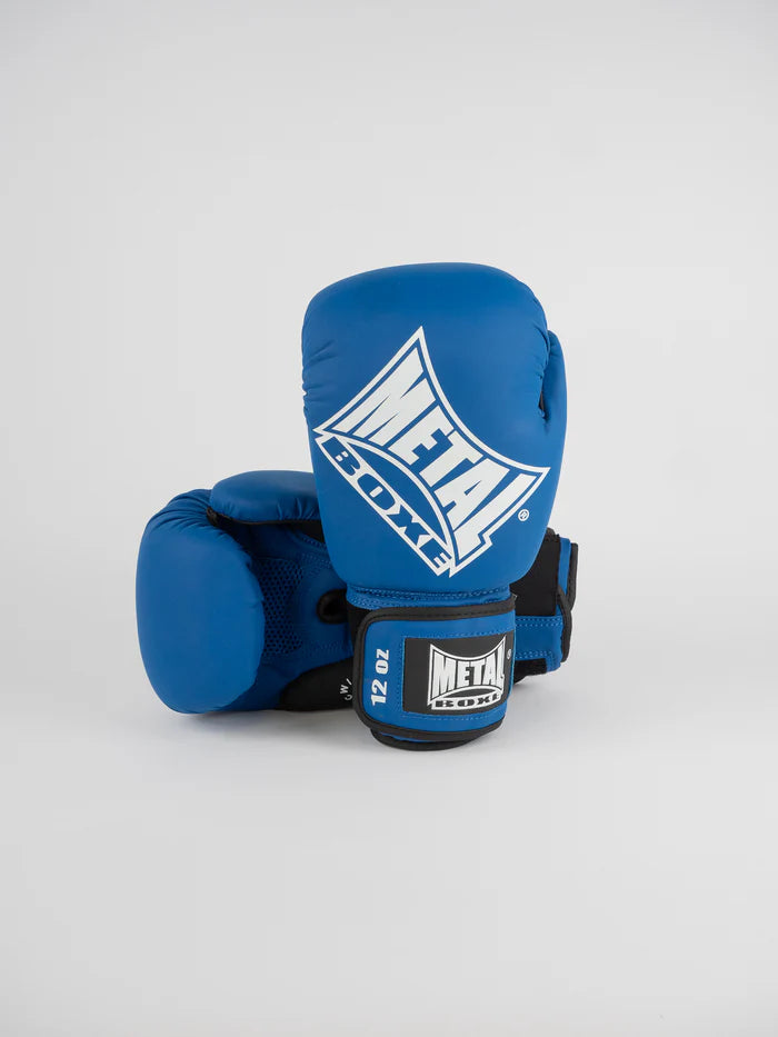 Vista frontale guantoni Metal Boxe Competition blu