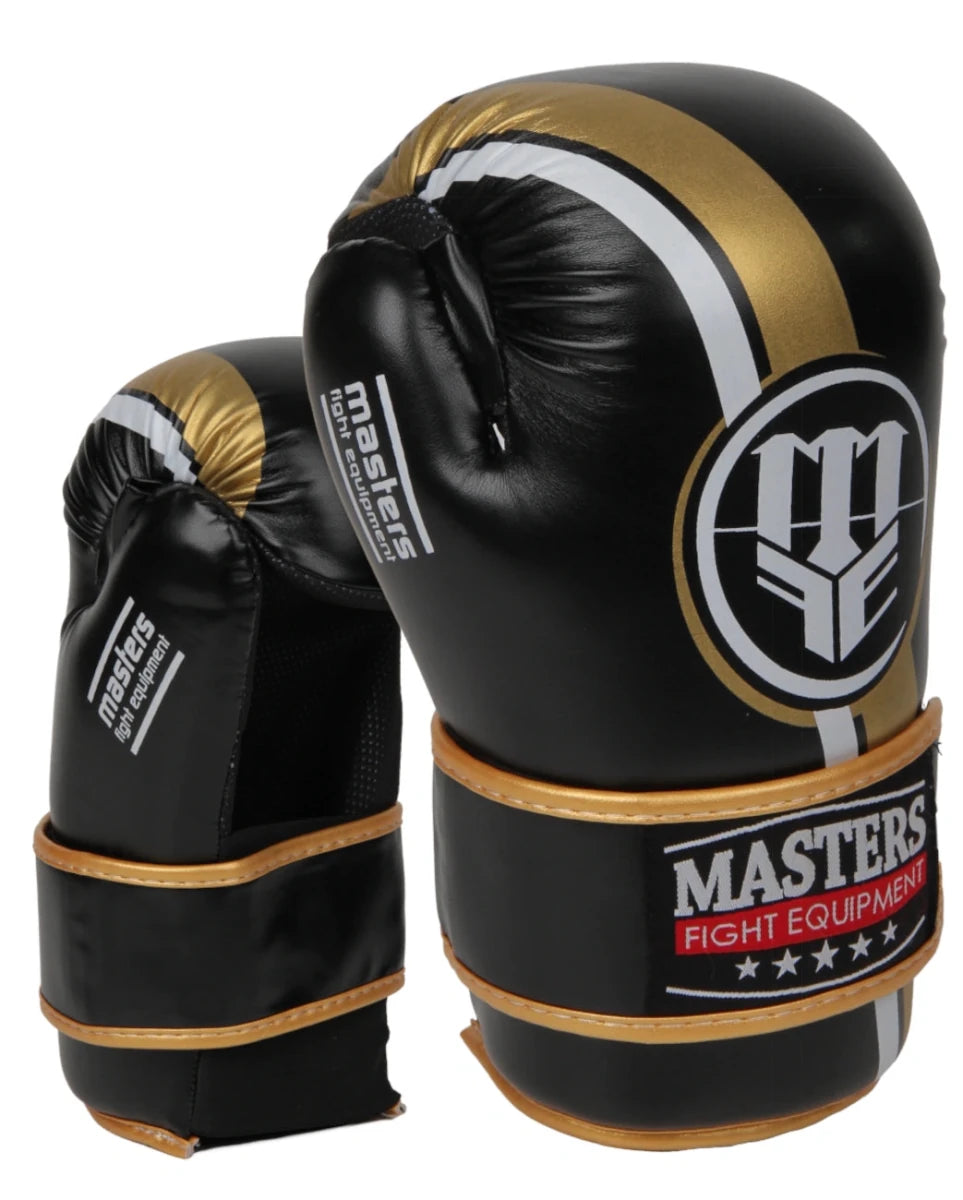 Paire de gants Point Fighting noirs homologués WAKO pour les compétitions officielles