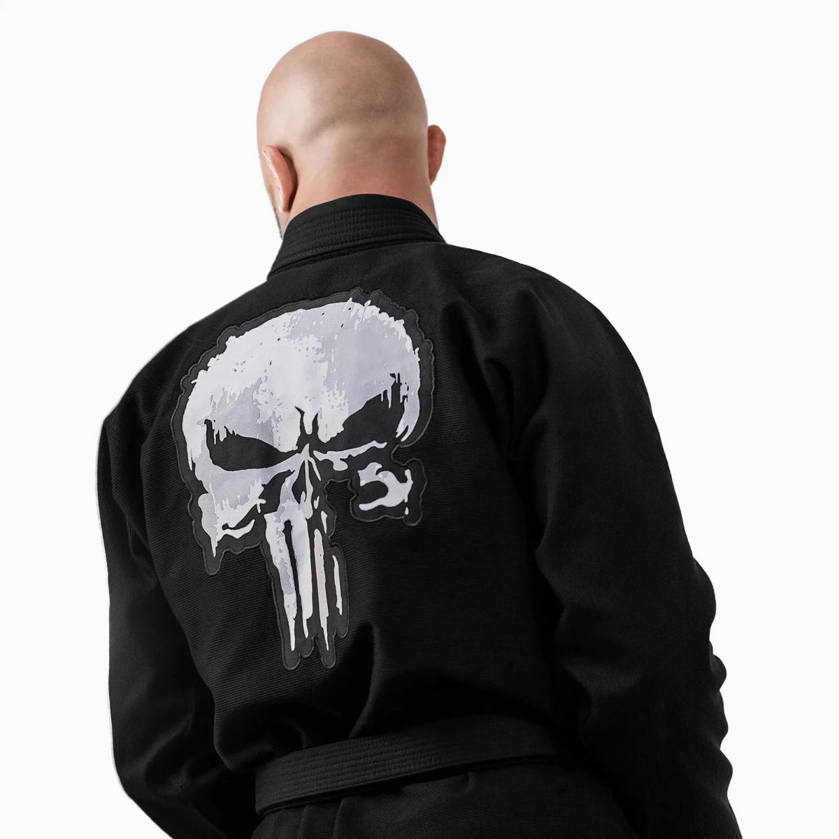 Ikonická lebka Marvel vyšívaná na bundě BJJ Hayabusa Punisher.