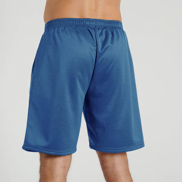 Vista posteriore dei pantaloncini Leone 1947 blu zaffiro con taglio ergonomico per l'agilità