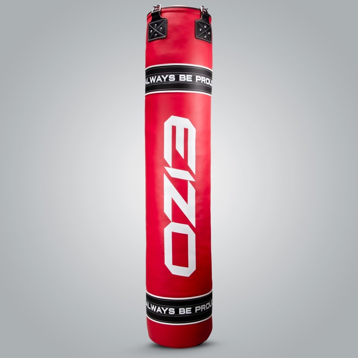 Sac long professionnel Eizo Ironshin pour Muay Thai et Kickboxing rouge
