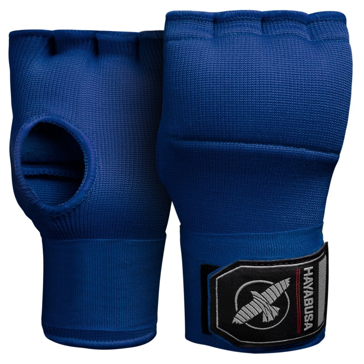 Paar blaue Hayabusa Quick Wraps Gel-Liner, Vorderansicht